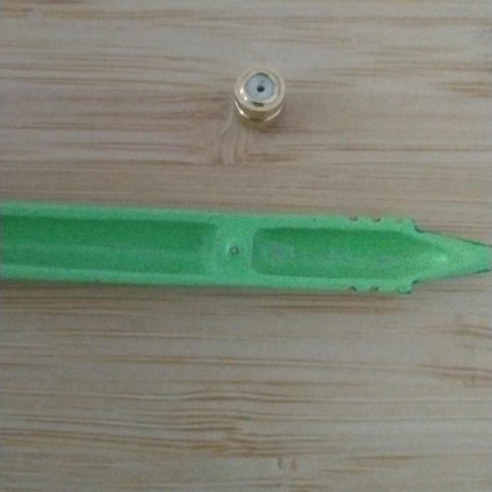 Vintage Green Crayola Crayon Lapel Pin 1980's Gem